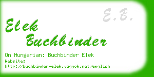 elek buchbinder business card